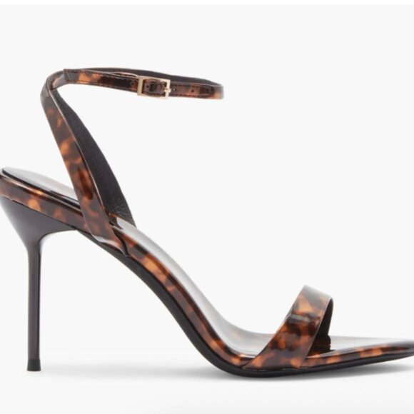 Tortoise Blossmz Ankle Strap Satin Sandal Jeffrey Campbell SIZE 7- NWT - Picture 2 of 4